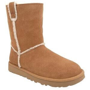 UGG Women Classic Short Spill Seam Mid Calf Winter Boots Size US 10 Chestnut
